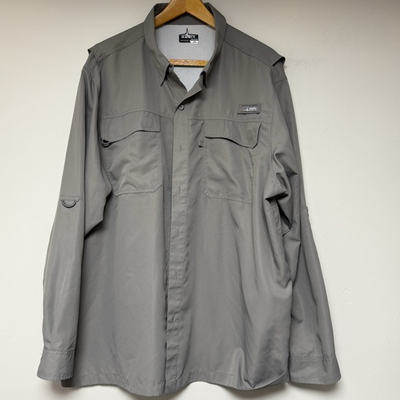 Habit Men's Gray Long Sleeve Button Up Shirt Size 2XL - Picture 1 of 6